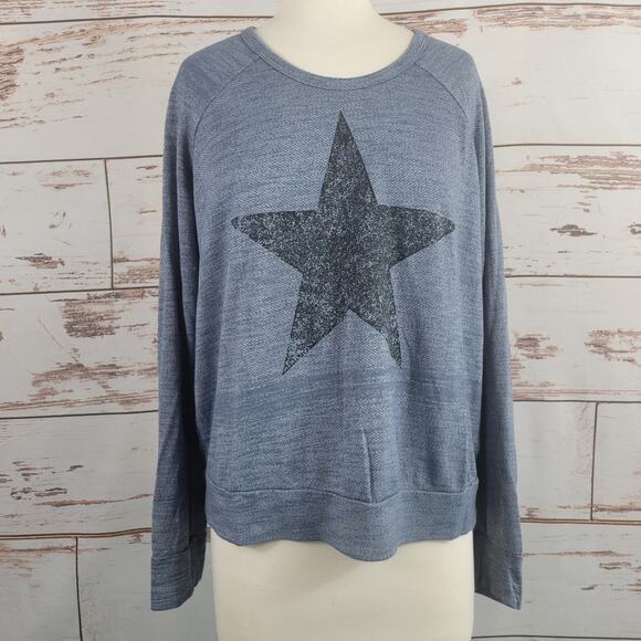 Sundry Star Crop Pullover Blue Size 1 = Small - Picture 1 of 7